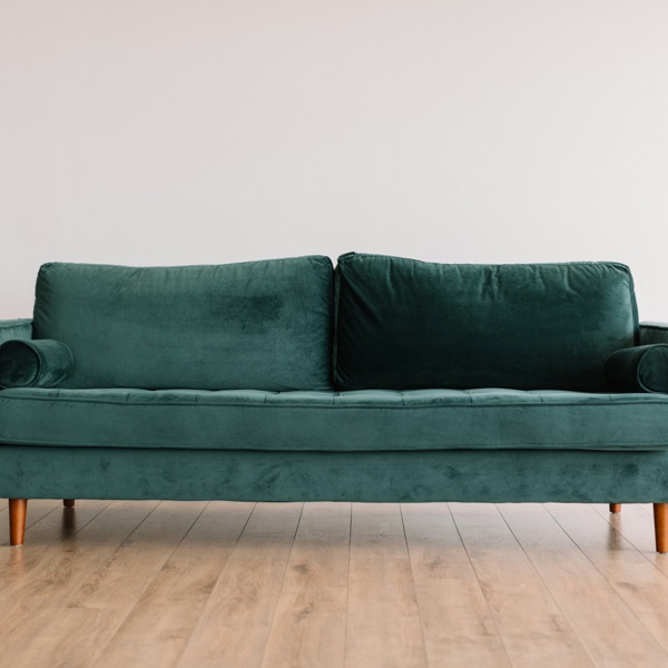 Elara Green Velvet Sofa