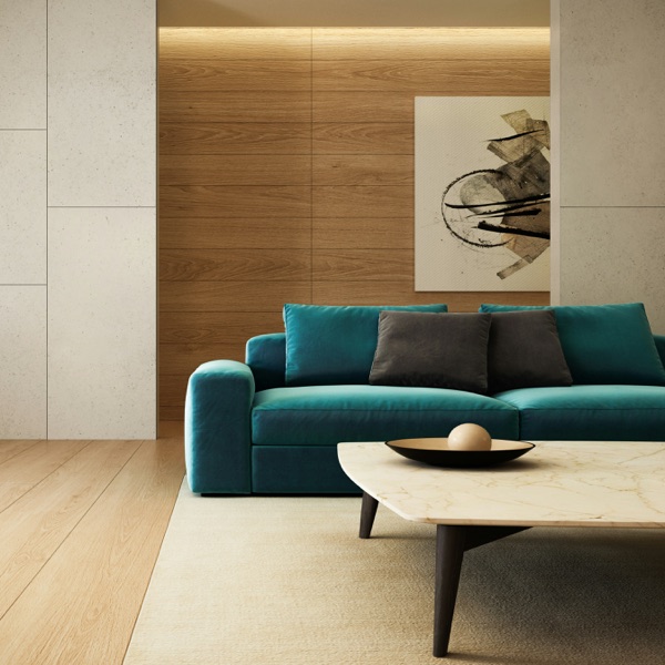 Aria Teal Velvet Sofa